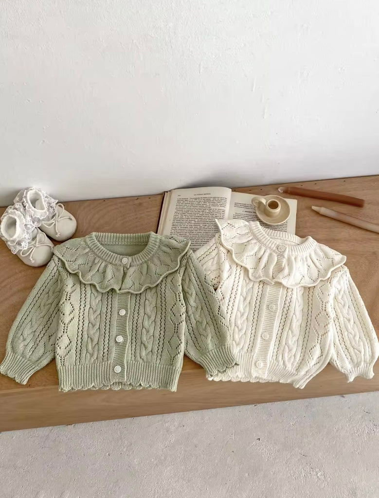 Knitted Cardigan in Green