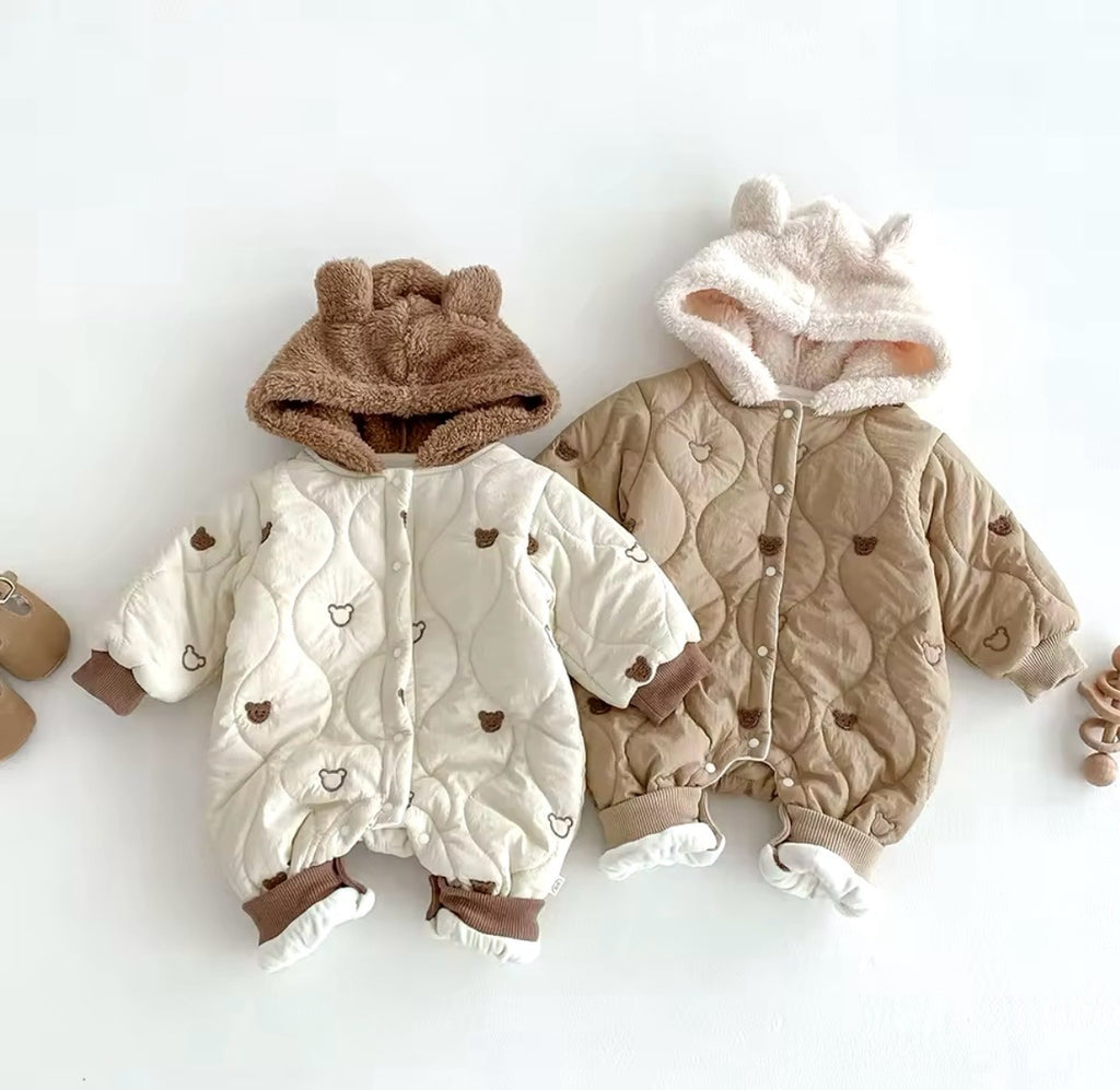 Bear Pramsuit Dark Beige