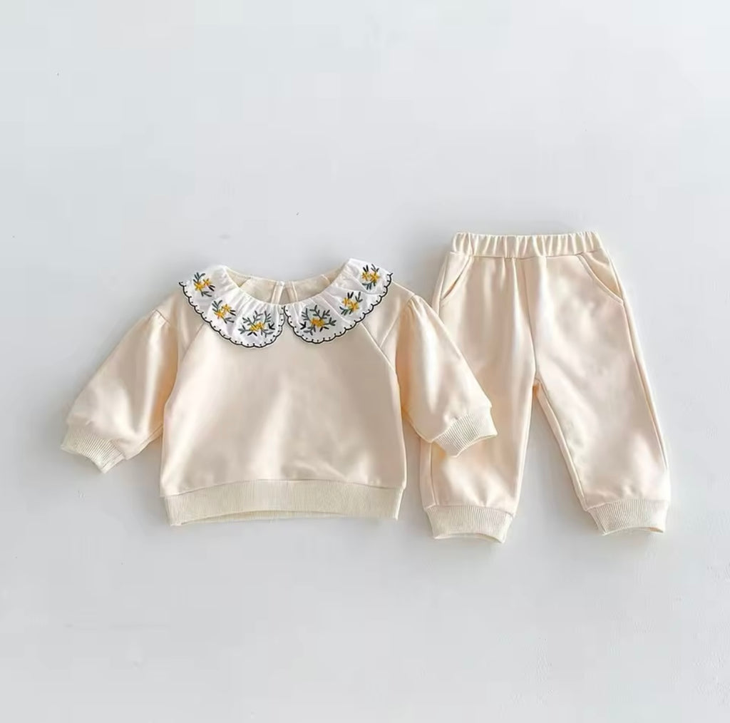 Collar Tracksuit Beige